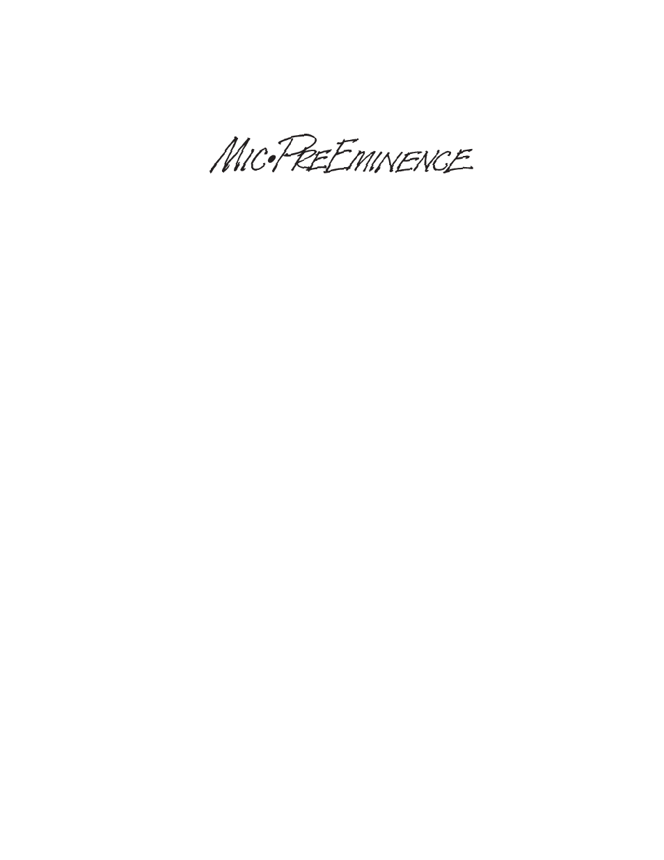 Studio Technologies Mic-Pre User Manual | 17 pages