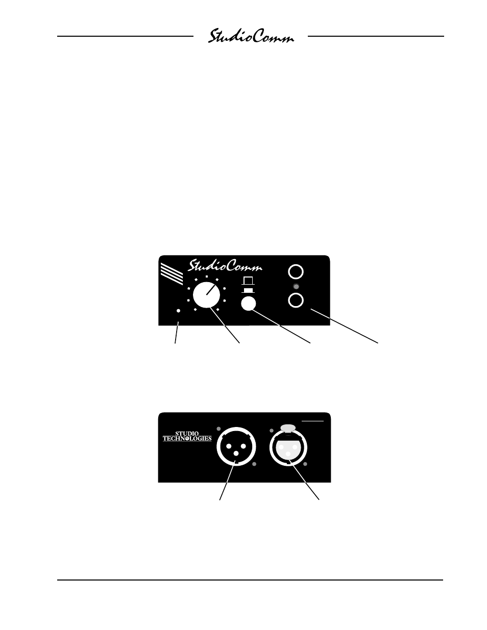 Model 35 talent amplifier, Model 38 talent amplifier, Model 35 front panel model 35 back panel | Studio Technologies 40 User Manual | Page 6 / 27