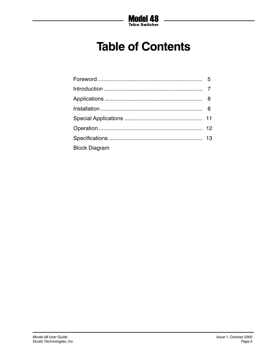 Studio Technologies 48 User Manual | Page 2 / 14