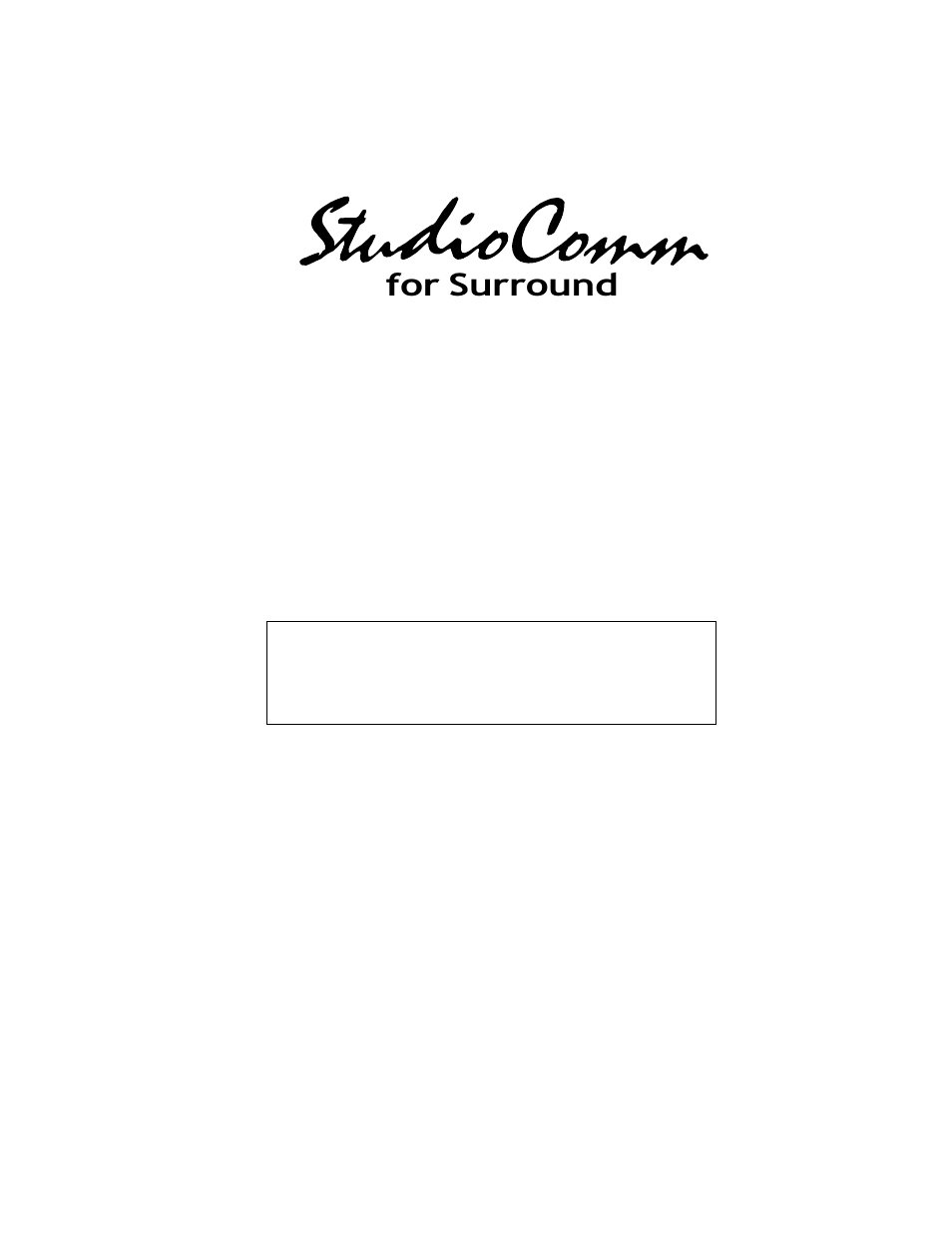 Studio Technologies 58 2000 User Manual | 61 pages
