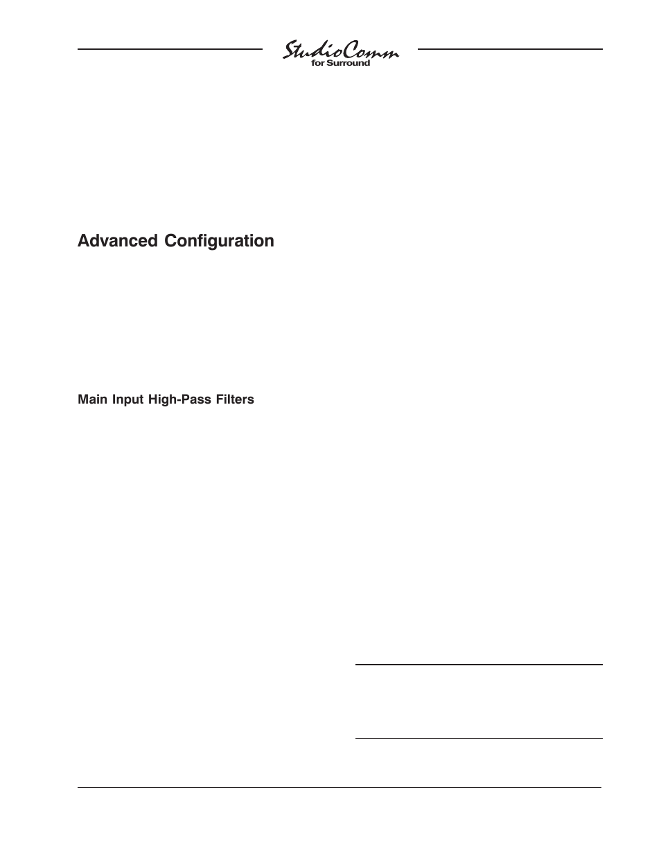 Advanced configuration | Studio Technologies 65 User Manual | Page 19 / 27