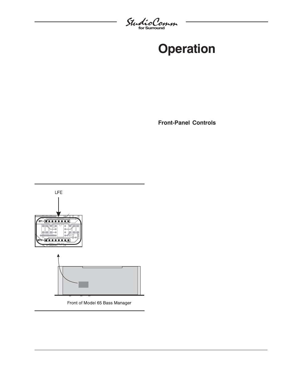 Operation | Studio Technologies 65 User Manual | Page 23 / 27