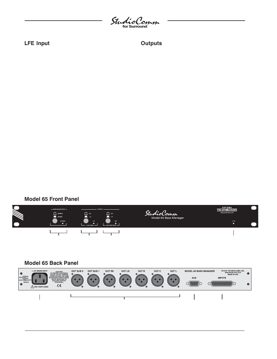 Studio Technologies 65 User Manual | Page 8 / 27