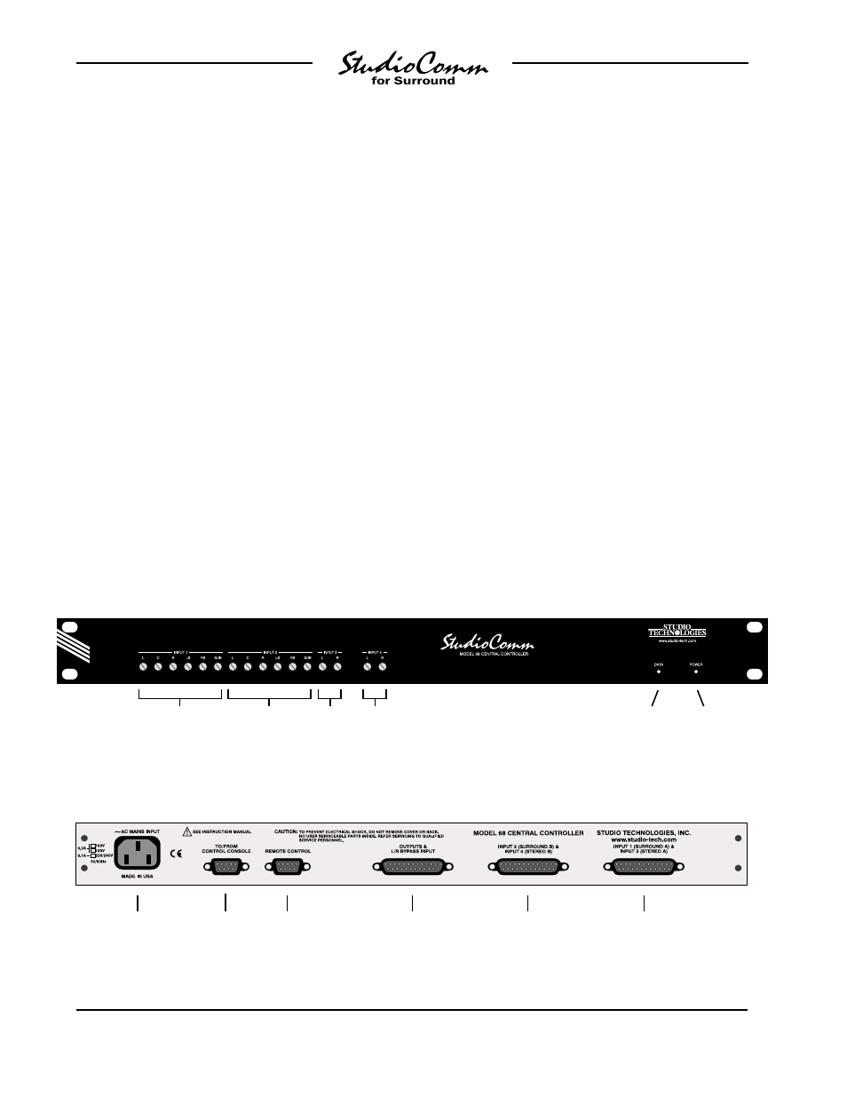 Model 69 control console | Studio Technologies 68 V.1 User Manual | Page 8 / 44