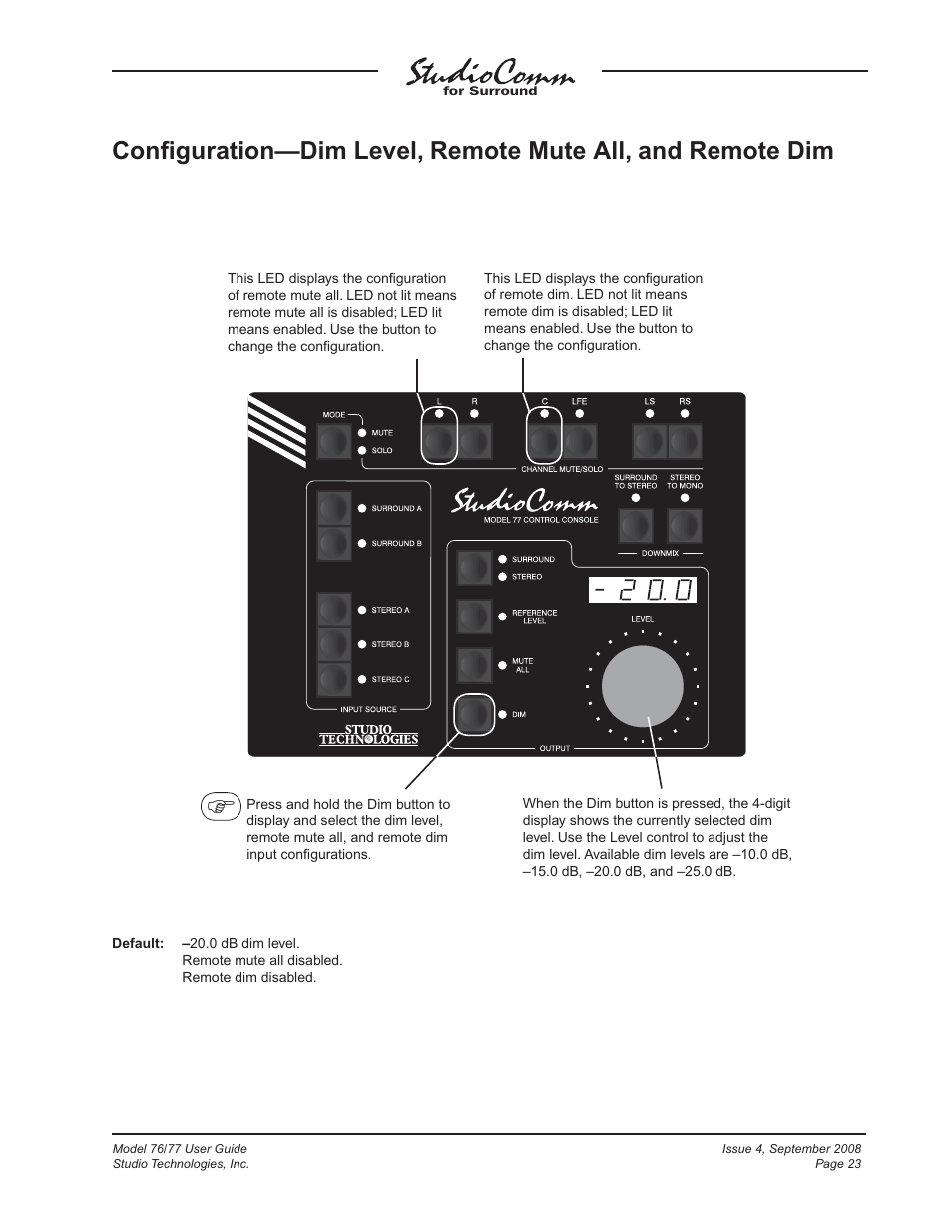 Studio Technologies 76 V.1.04 User Manual | Page 23 / 37