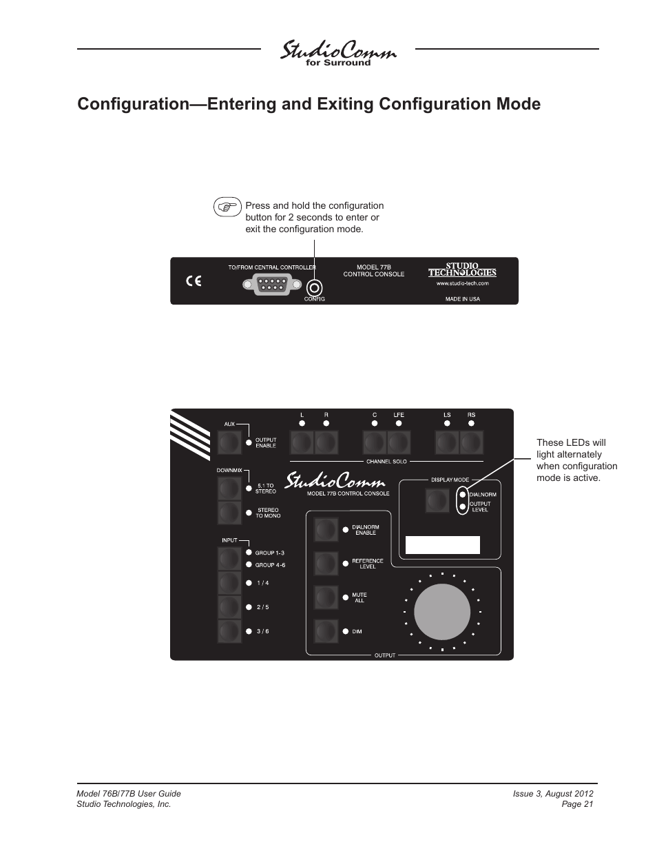 Studio Technologies 76B 2012 User Manual | Page 21 / 45
