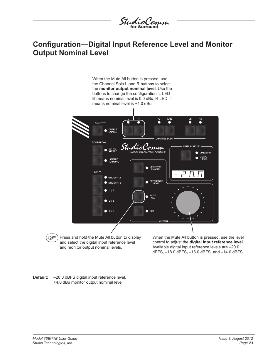 Studio Technologies 76B 2012 User Manual | Page 23 / 45