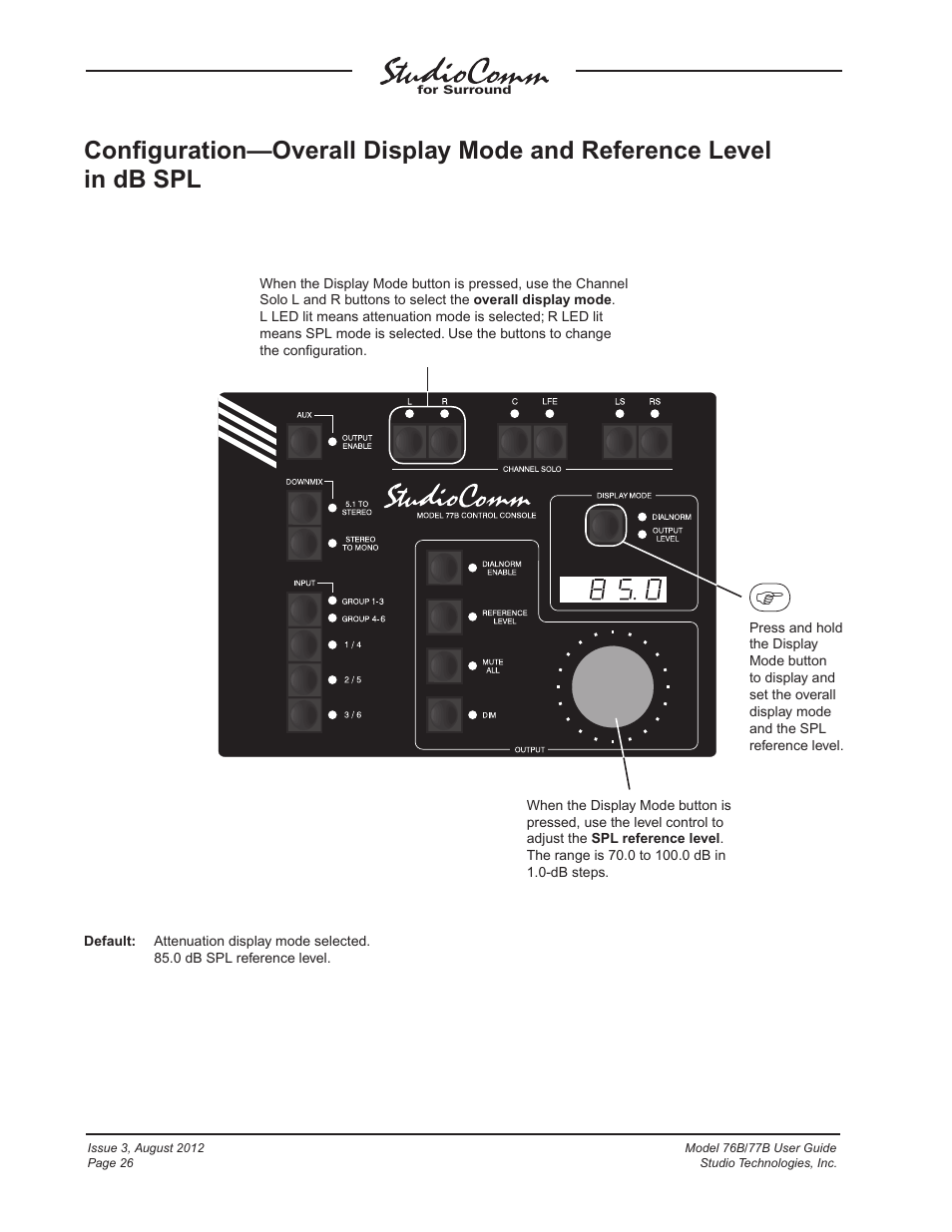 Studio Technologies 76B 2012 User Manual | Page 26 / 45