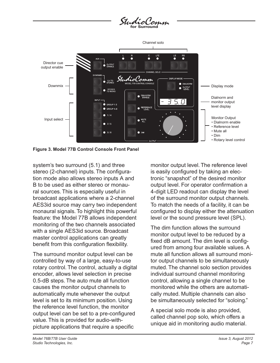 Studio Technologies 76B 2012 User Manual | Page 7 / 45
