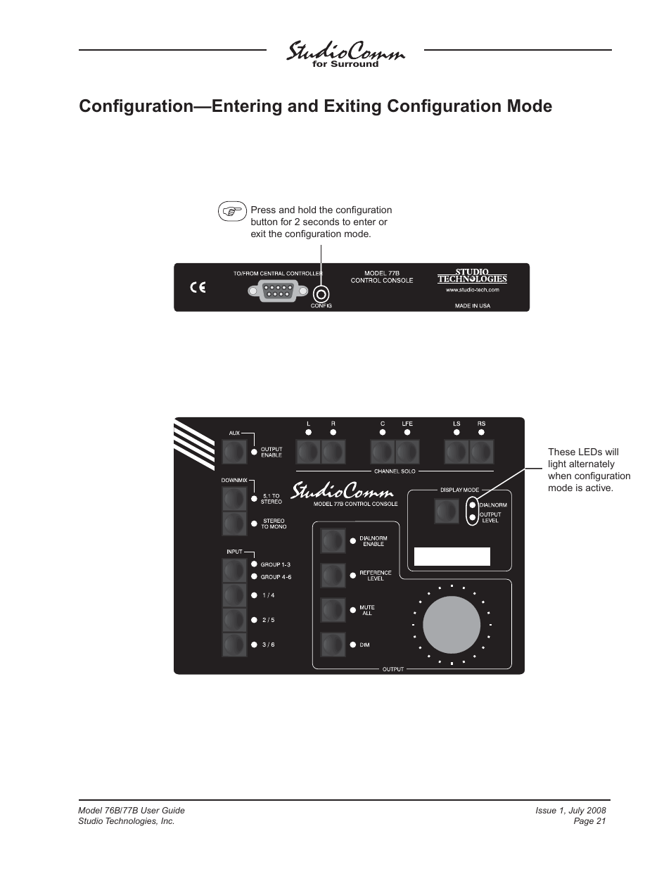 Studio Technologies 76B 2008 User Manual | Page 21 / 43