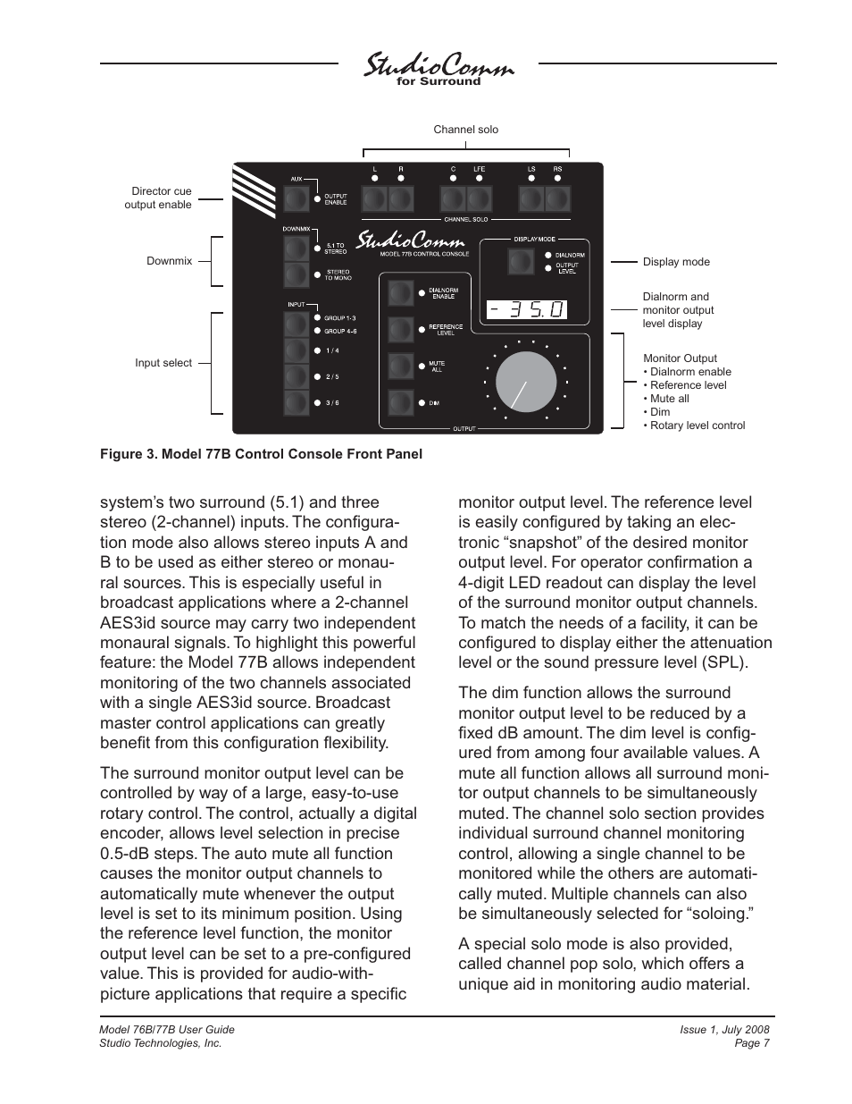 Studio Technologies 76B 2008 User Manual | Page 7 / 43