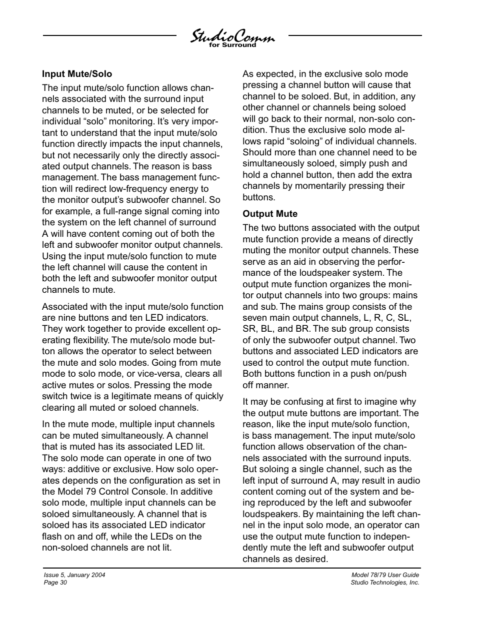 Studio Technologies 78 2004 User Manual | Page 30 / 48