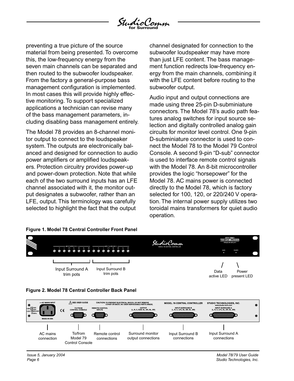 Studio Technologies 78 2004 User Manual | Page 6 / 48