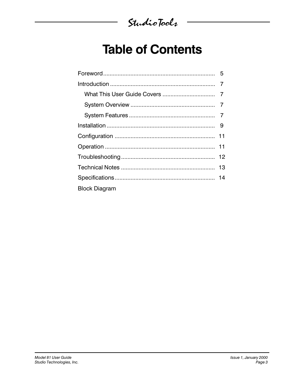 Studio Technologies 81 User Manual | Page 3 / 15