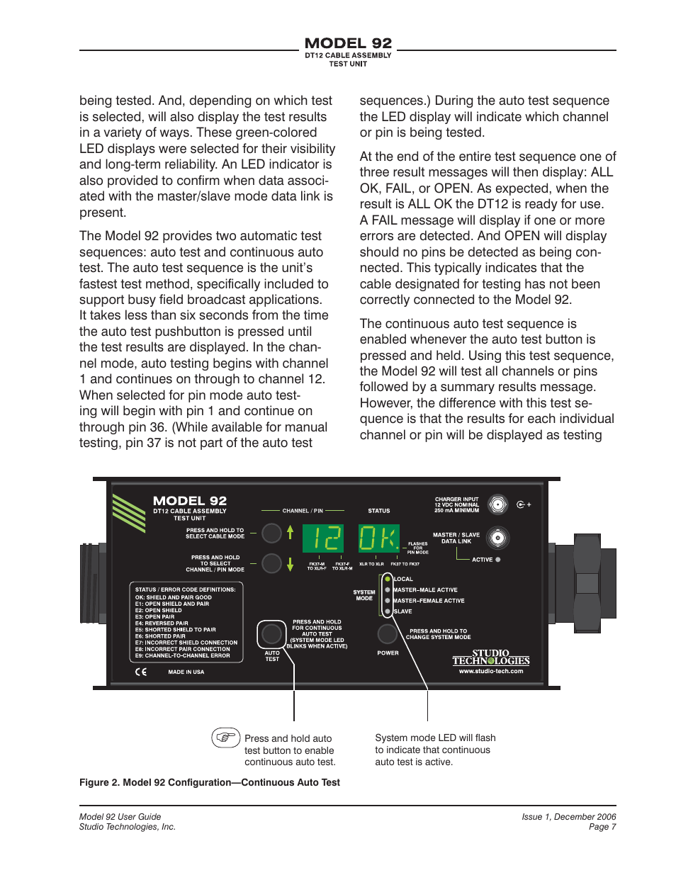 Studio Technologies 92 User Manual | Page 7 / 23