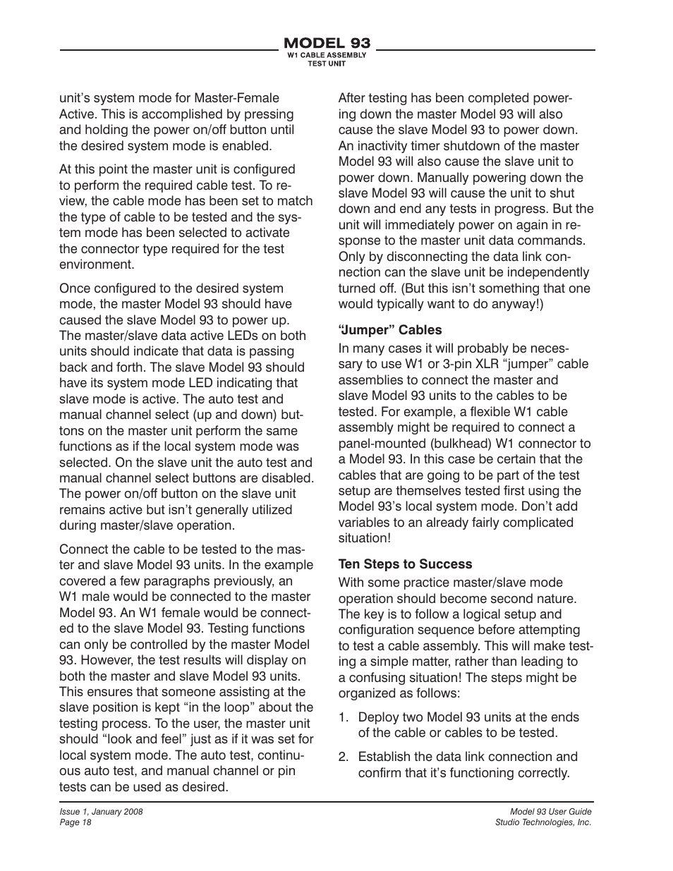 Studio Technologies 93 User Manual | Page 18 / 23