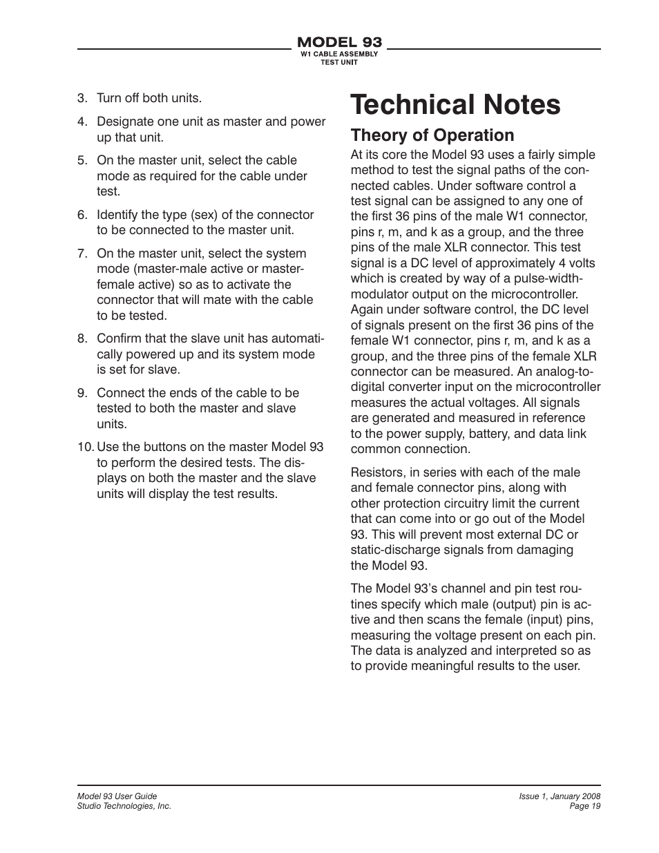 Theory of operation | Studio Technologies 93 User Manual | Page 19 / 23