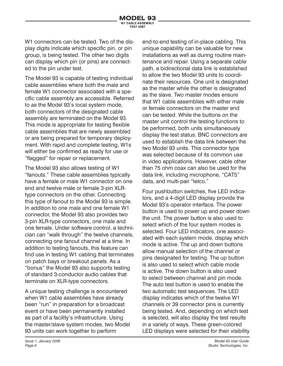 Studio Technologies 93 User Manual | Page 6 / 23