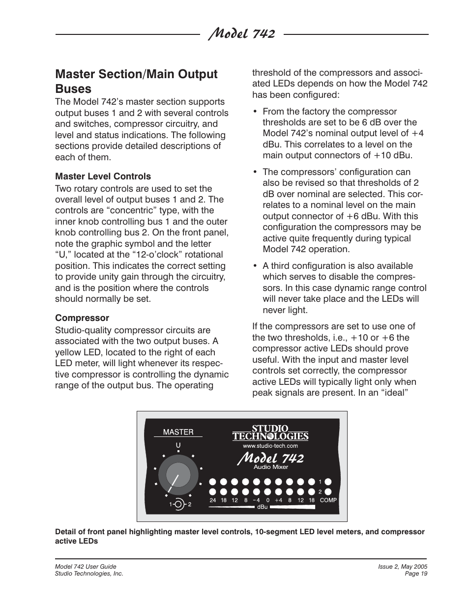 Model 742 | Studio Technologies 742 2005 User Manual | Page 19 / 31
