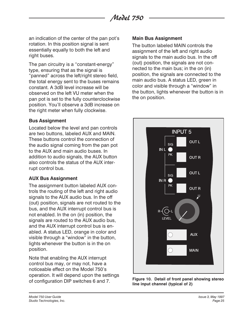 Model 750 | Studio Technologies 750 User Manual | Page 25 / 49