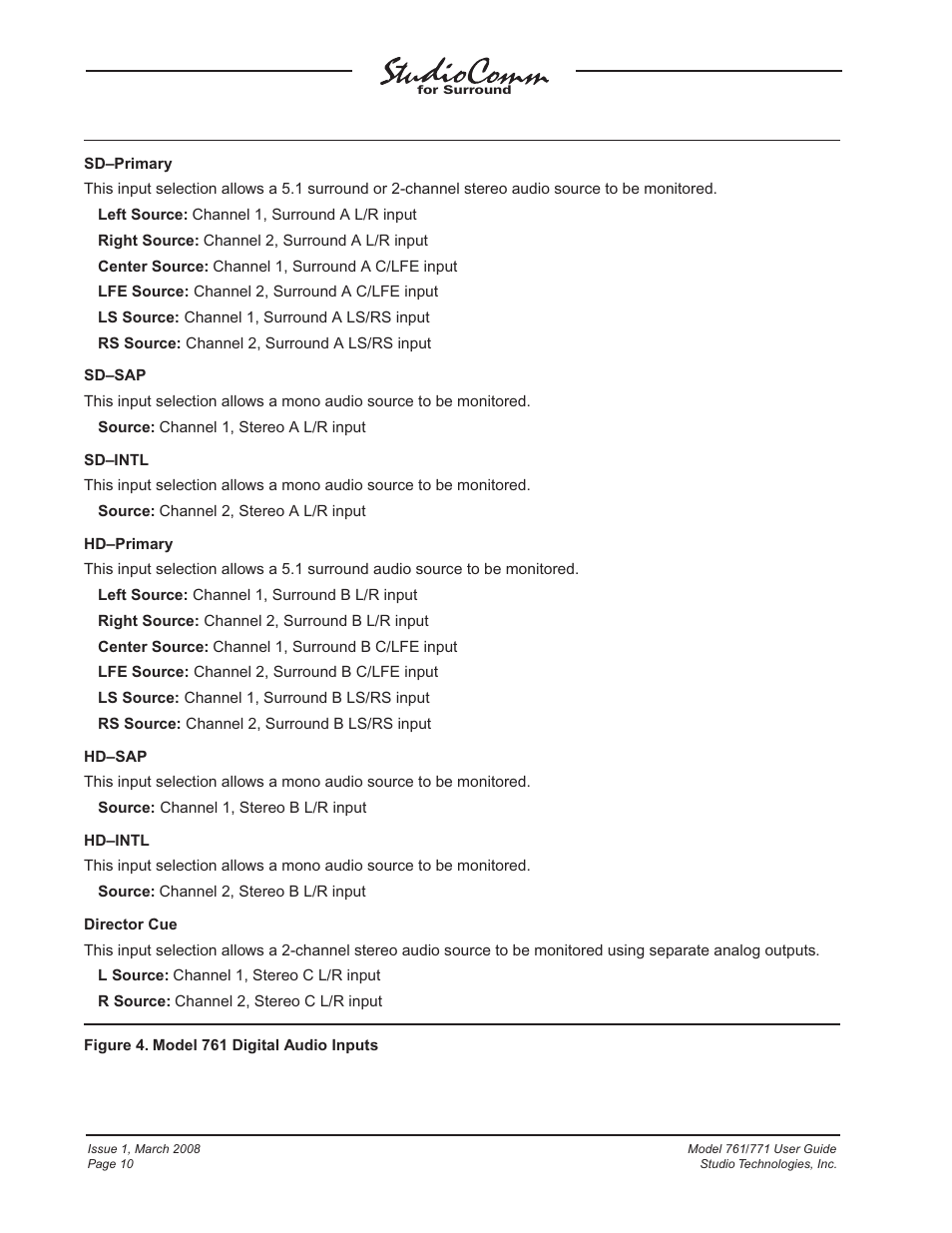Studio Technologies 761 User Manual | Page 10 / 41