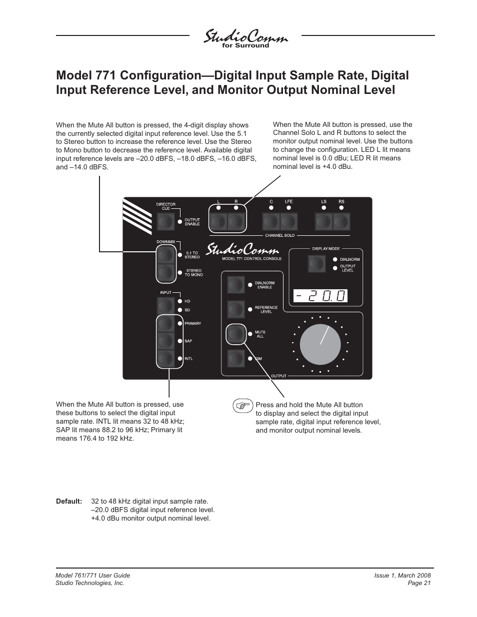 Studio Technologies 761 User Manual | Page 21 / 41