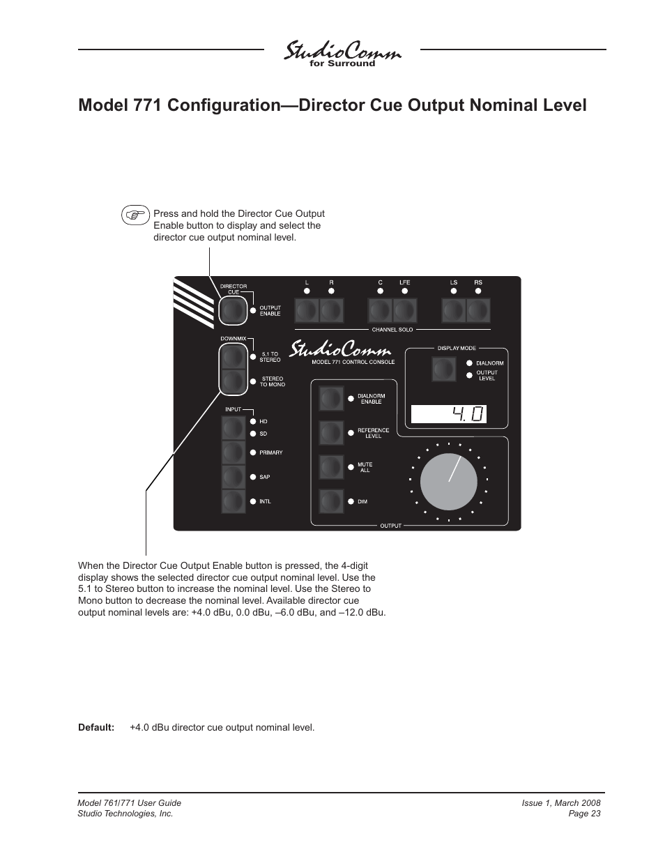 Studio Technologies 761 User Manual | Page 23 / 41