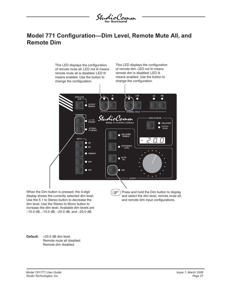 Studio Technologies 761 User Manual | Page 27 / 41