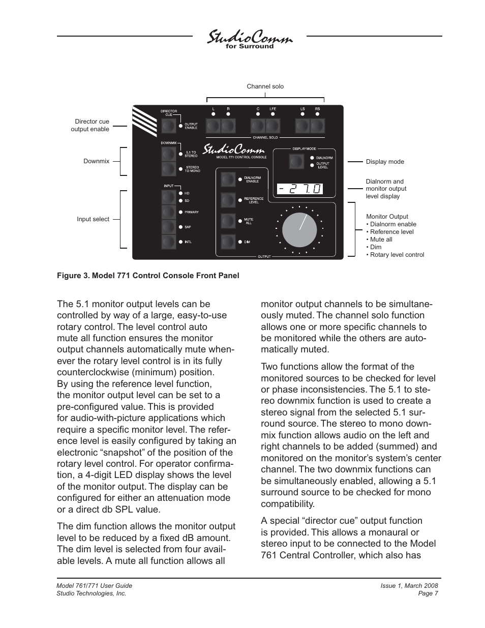 Studio Technologies 761 User Manual | Page 7 / 41