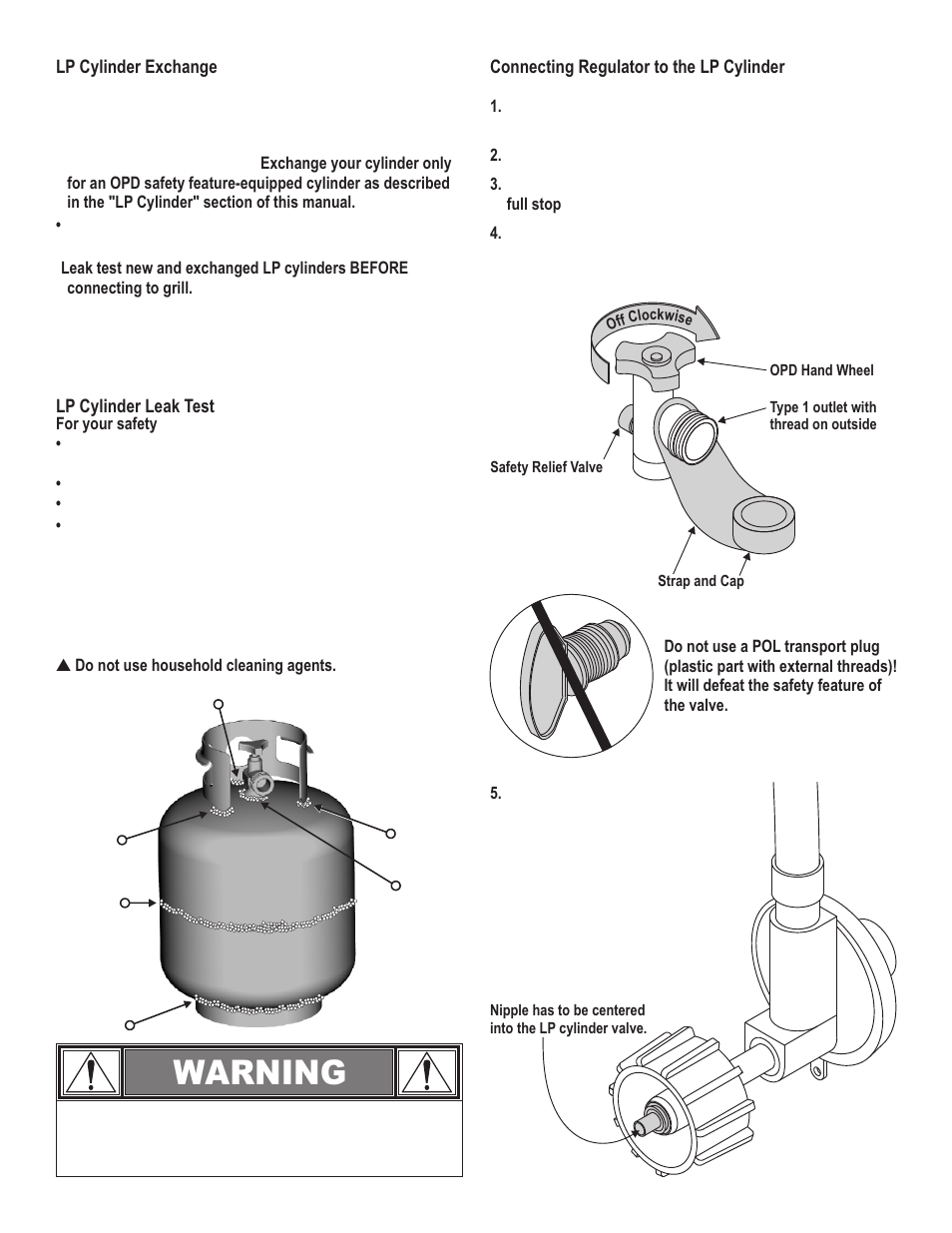 Warning | Char-Broil CB600X 10201597-50 User Manual | Page 5 / 24