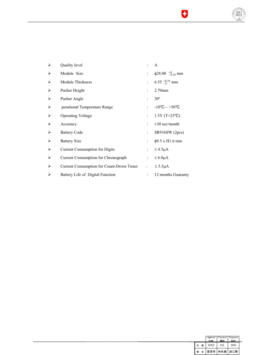 Specifications | Stührling AD101-1 User Manual | Page 4 / 4