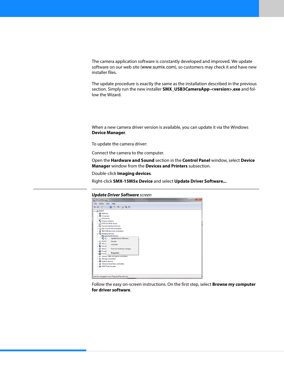 3 update, 1 driver update | Sumix SMX-15M5x User Manual | Page 13 / 60