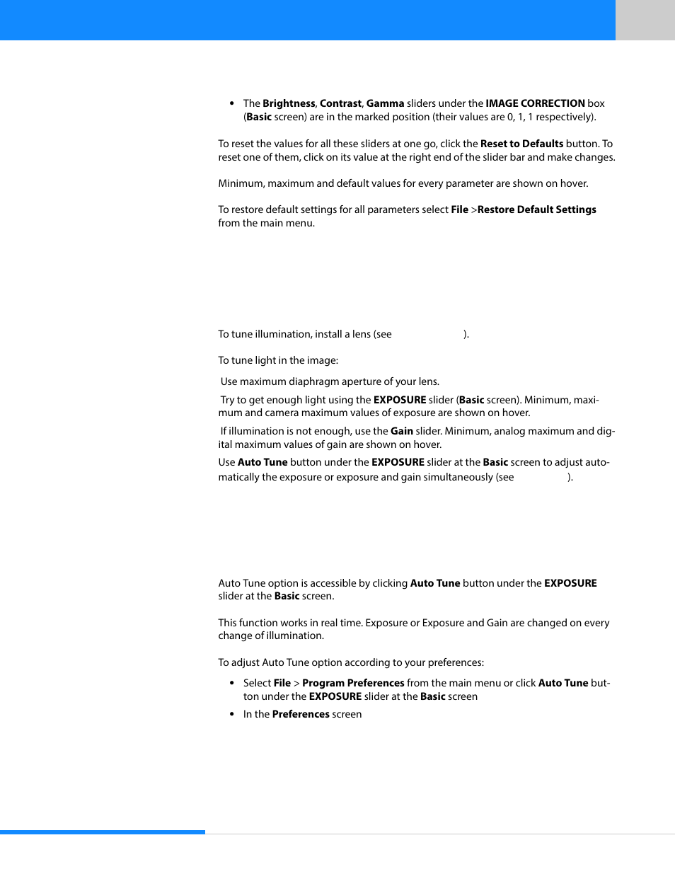 2 tuning light in the image, 3 auto tune | Sumix SMX-15M5x User Manual | Page 27 / 60
