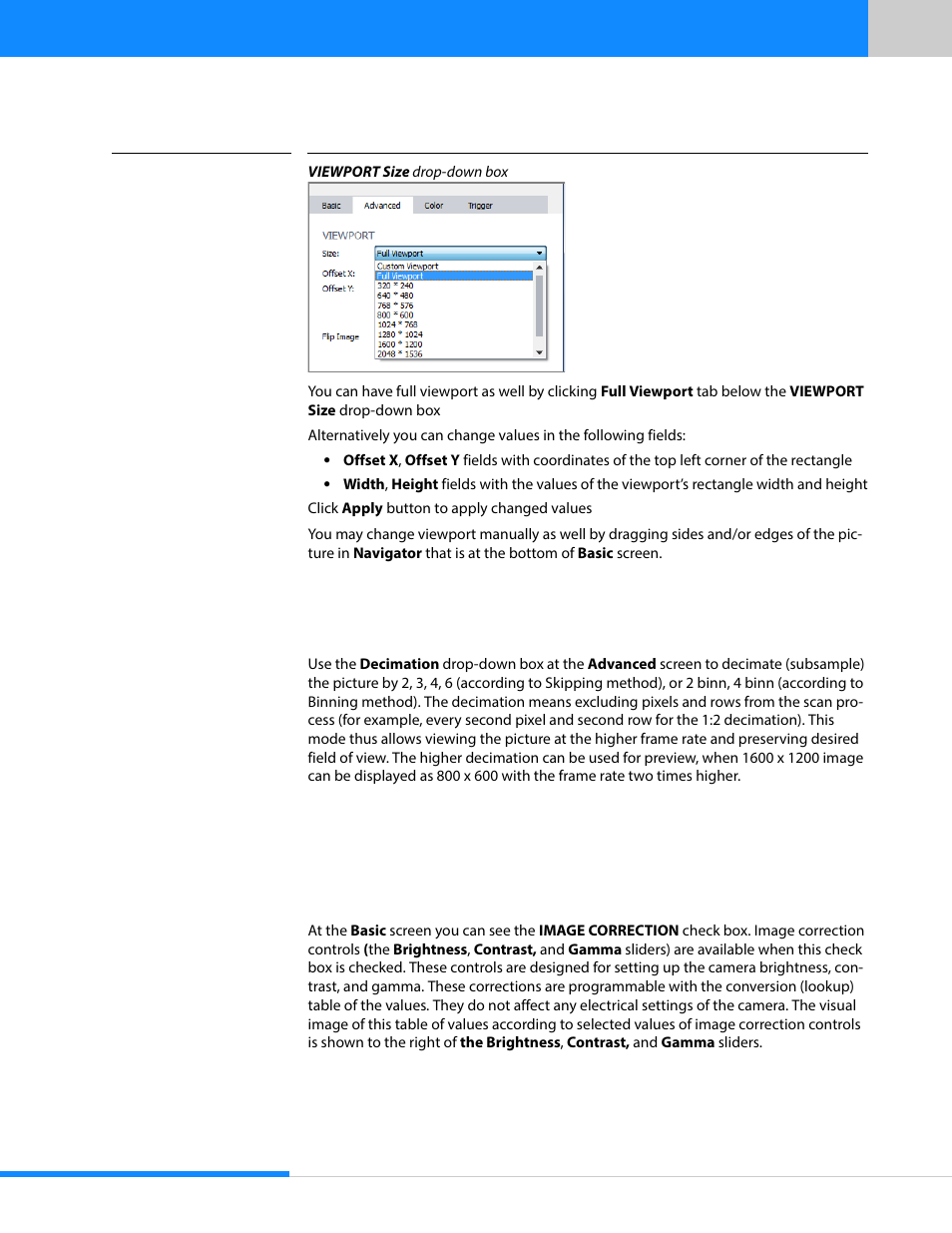 5 decimation, 7 image correction | Sumix SMX-15M5x User Manual | Page 33 / 60