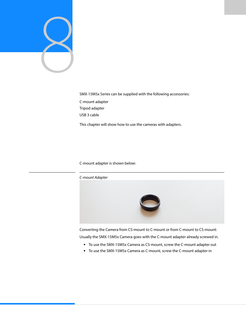 Use of accessories, 1 c-mount | Sumix SMX-15M5x User Manual | Page 53 / 60