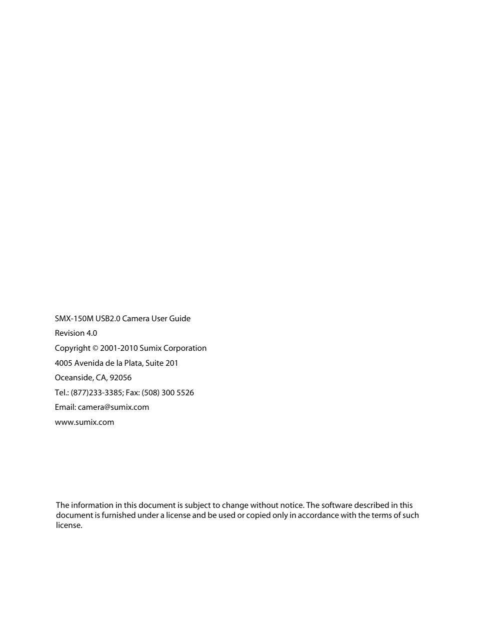 Sumix SMX-150M User Manual | Page 2 / 100