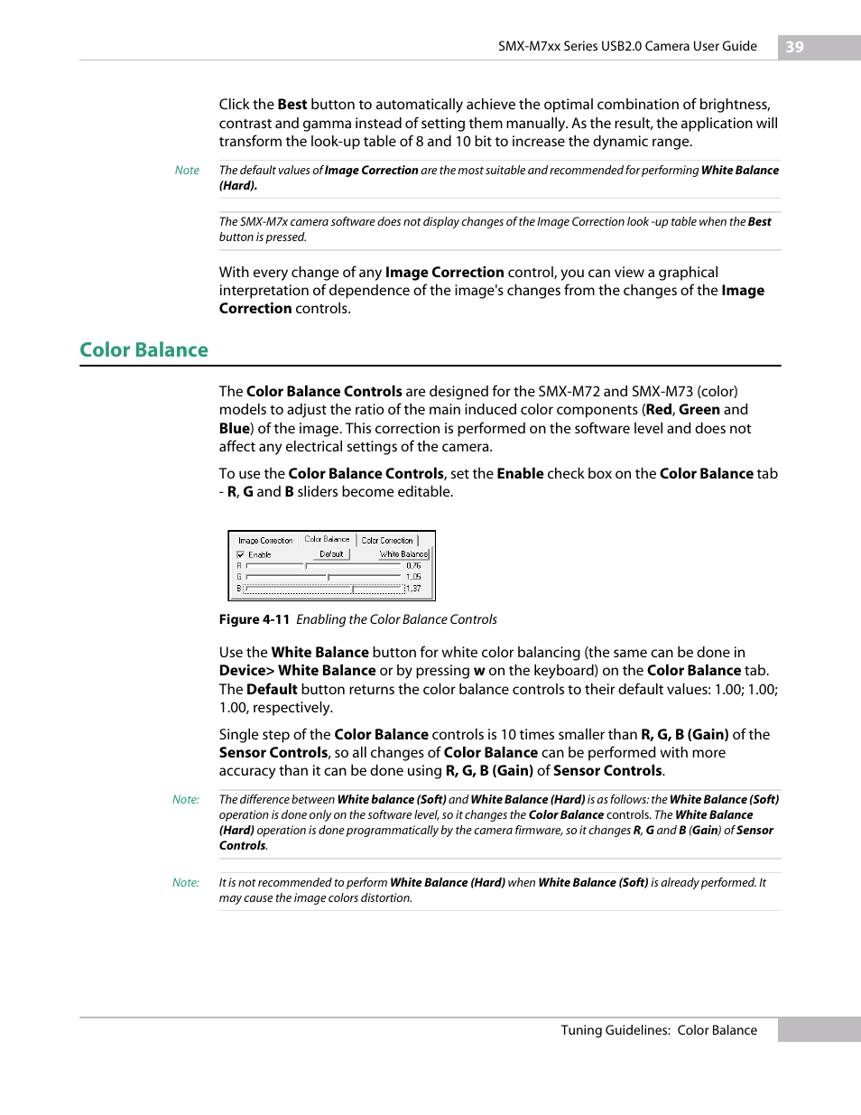 Color balance | Sumix SMX-M7xx User Manual | Page 39 / 98