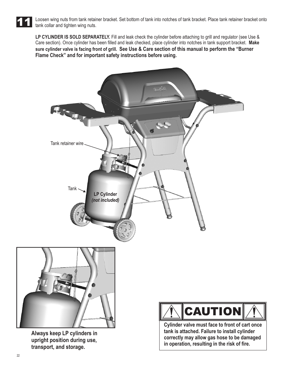 Caution | Char-Broil 463666512 User Manual | Page 22 / 28