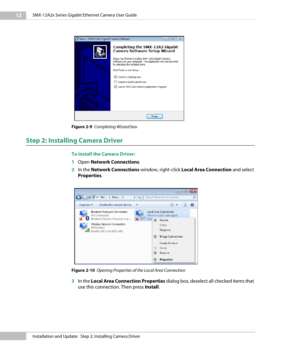 Step 2: installing camera driver | Sumix SMX-12A2x User Manual | Page 12 / 71