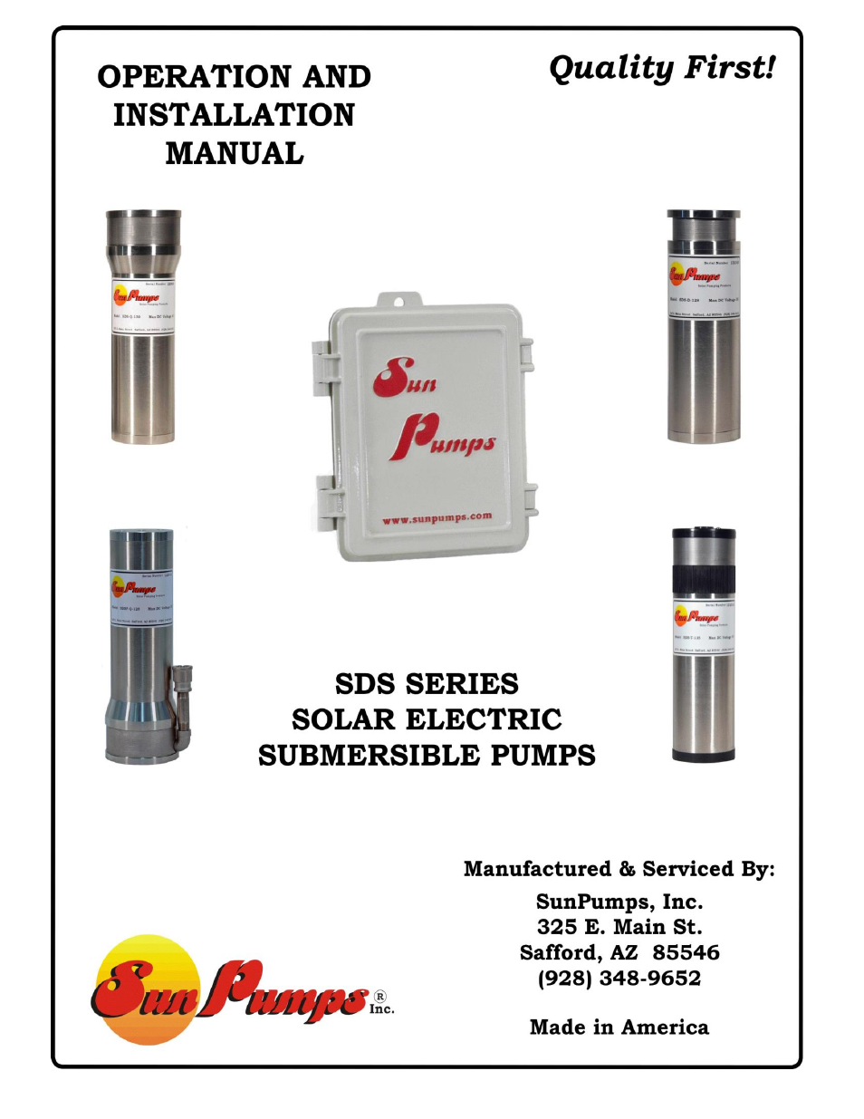 Sun Pumps PCA-30M1D User Manual | 17 pages