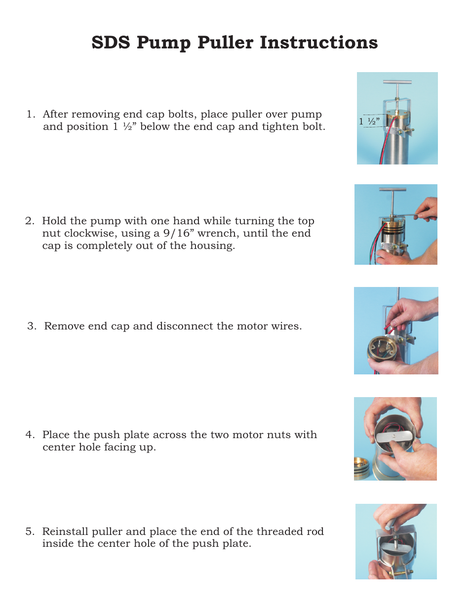 Sun Pumps SDS User Manual | 2 pages