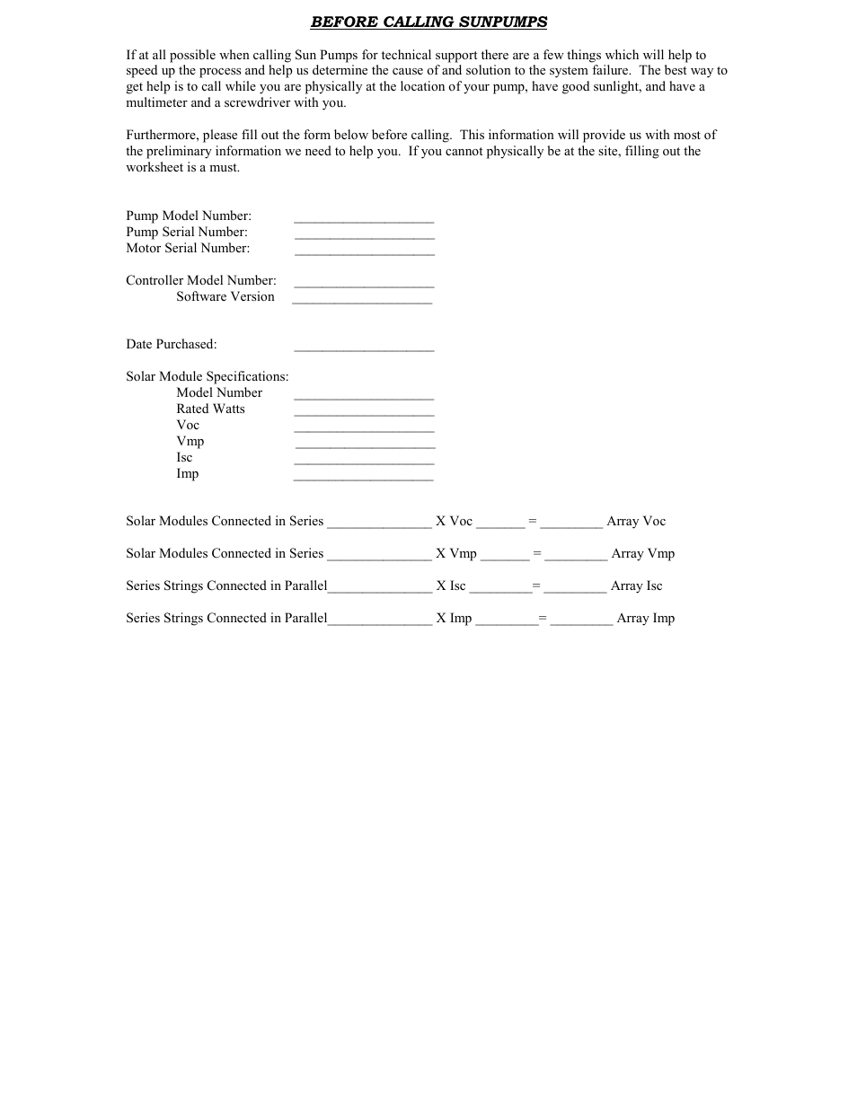 Sun Pumps SCB-10-150-120 BL User Manual | Page 16 / 17