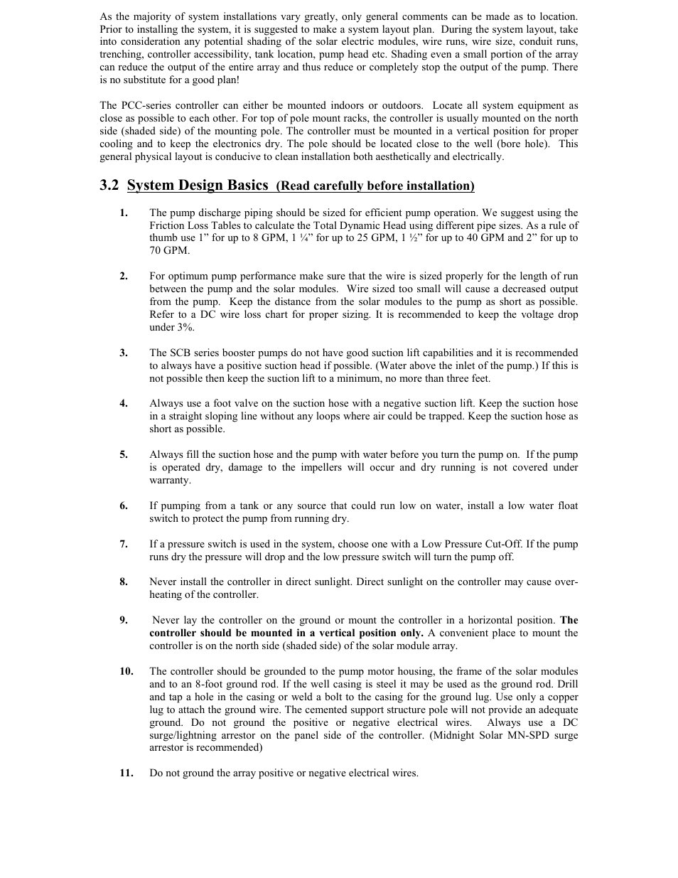 2 system design basics | Sun Pumps SCB-10-150-120 BL User Manual | Page 5 / 17