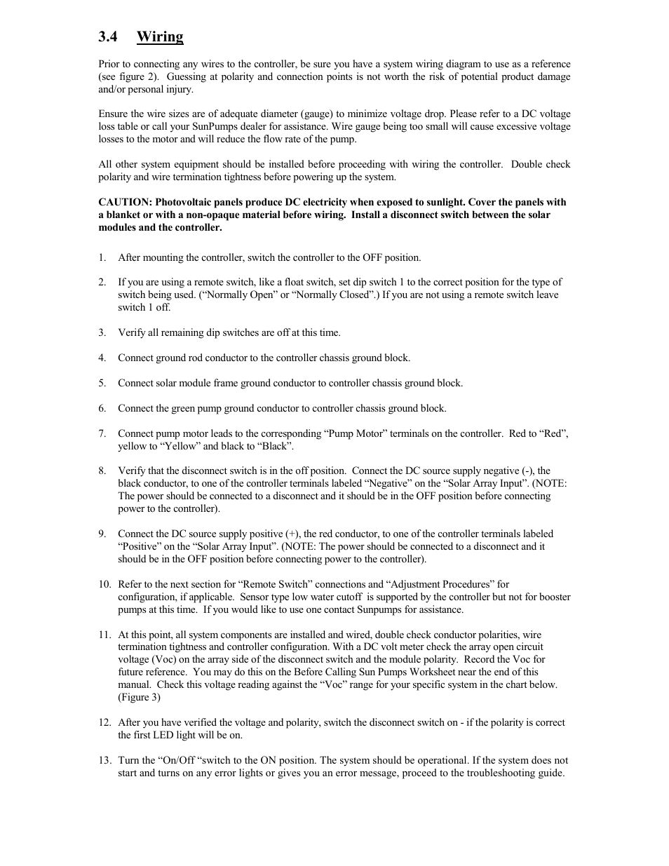 4 wiring | Sun Pumps SCB-10-150-120 BL User Manual | Page 7 / 17