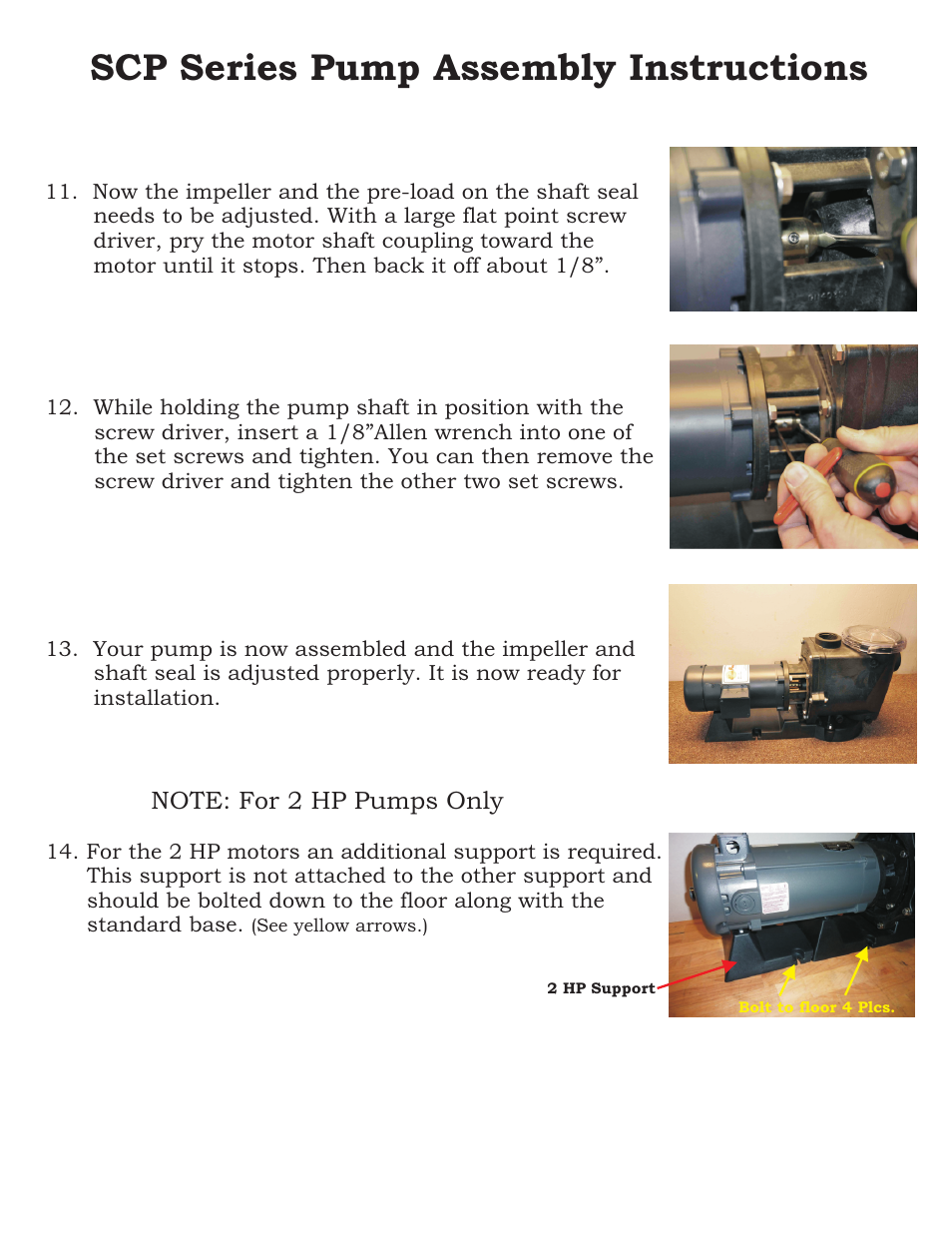 Scp series pump assembly instructions | Sun Pumps SCP 39-18-75 LC User Manual | Page 4 / 10