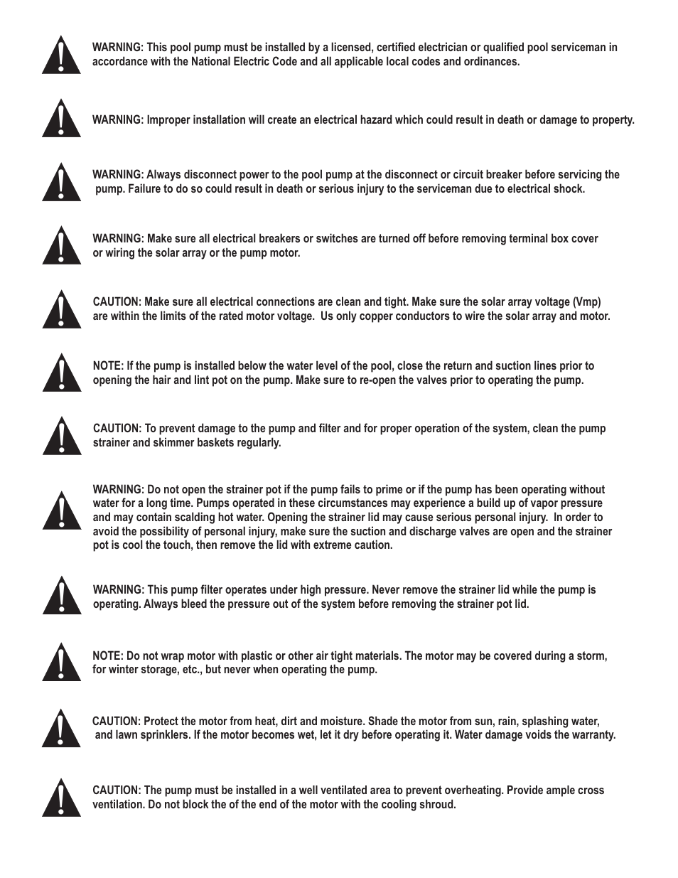 Sun Pumps SCP 39-18-75 LC User Manual | Page 9 / 10