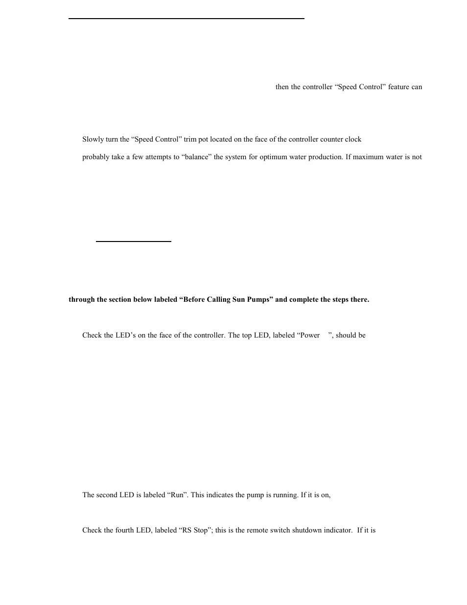 Output power limit circuit (motor speed control), 0 troubleshooting | Sun Pumps SIJ 2.2-1300P-135 BL User Manual | Page 15 / 19