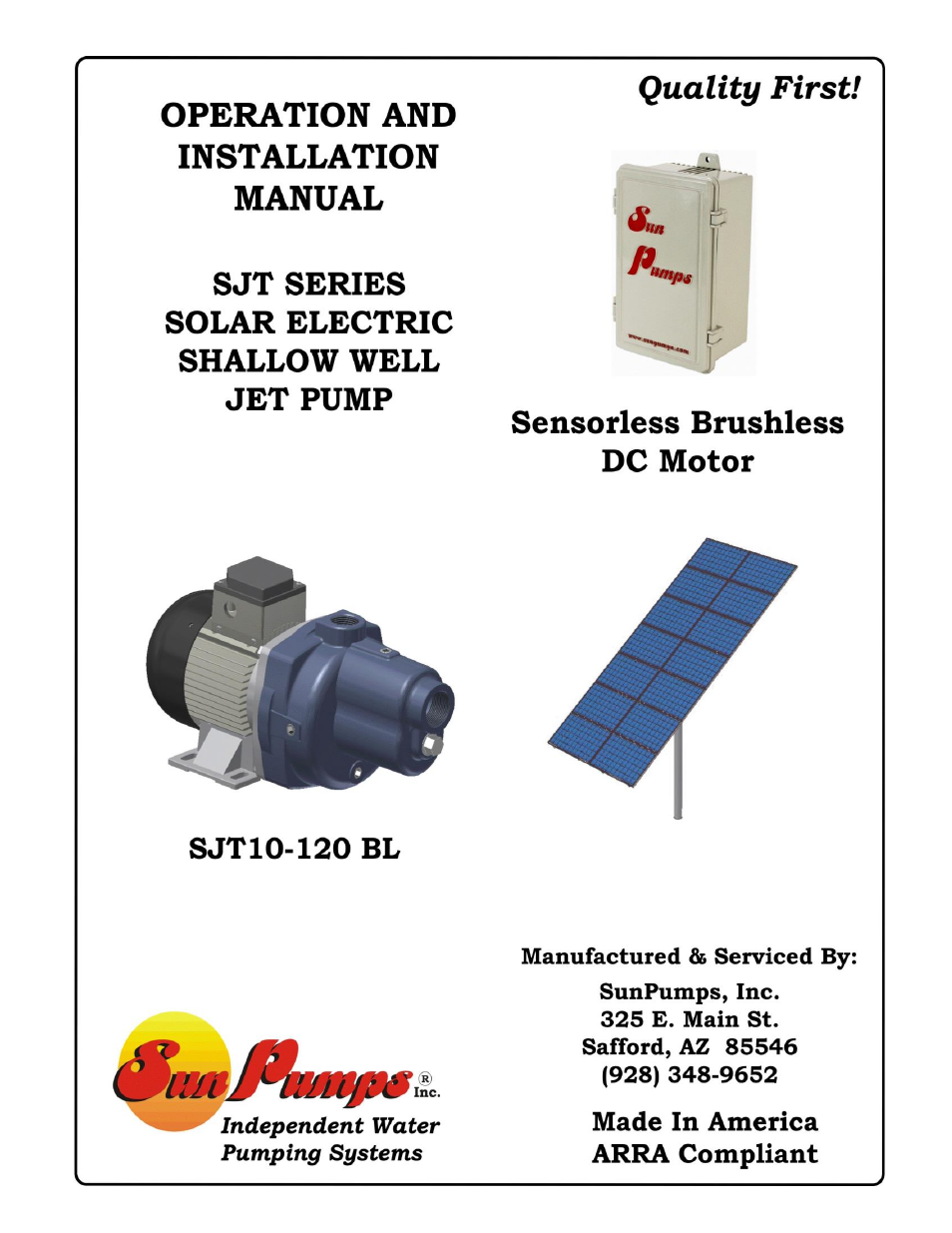 Sun Pumps SJT10-120BL User Manual | 18 pages