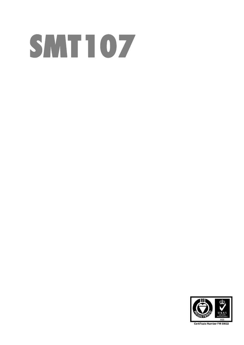 Sundance SMT107 User Manual | 16 pages