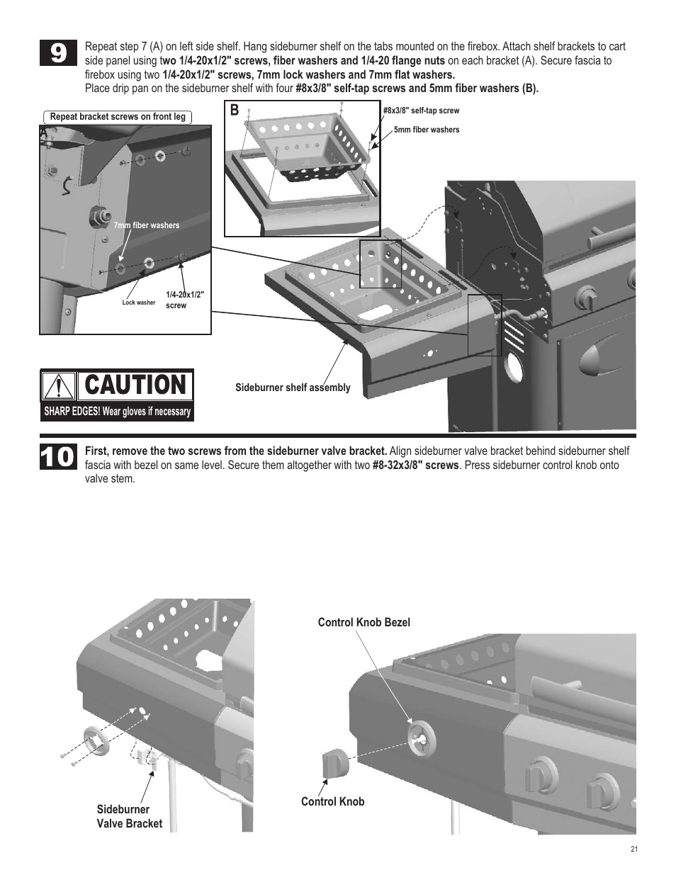 Caution | Char-Broil 463420509 User Manual | Page 21 / 32